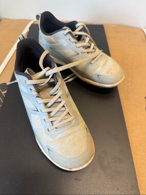 DSG kids baseball/softball cleats in Light Gray with Black Lining